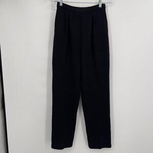 St. John Basics Black Knit Pull-On Trousers Size 2